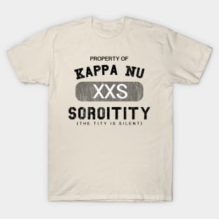 Property of Kappa Nu Soroitity (The Tity Is Silent) Washed Out T-Shirt